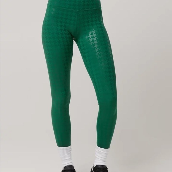 Green Houndstooth Leggings: OFFLINE By Aerie The Hugger High Waisted Legging - Picture 1 of 5